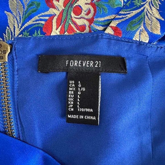 Forever 21 Embroidered Crop Top, Blue - Picture 4 of 6